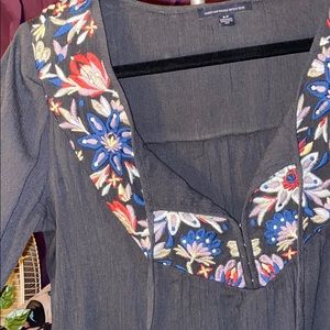 Grey and floral dress